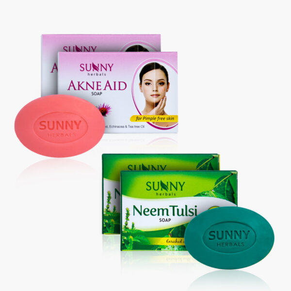 AKNE AID SOAP (2x75G) & NEEM TULSI SOAP (2x75G)