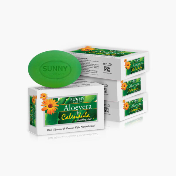 ALOEVERA+CALENDULA BATHING BAR (PACK OF 4)