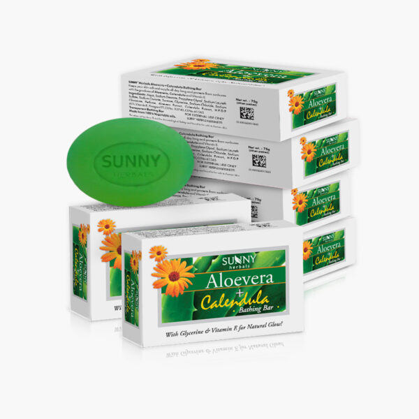 ALOEVERA+CALENDULA BATHING BAR (PACK OF 6)