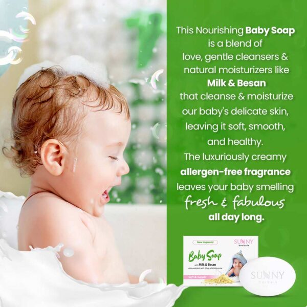 BABY SOAP WITH MILK & BESAN - 75G