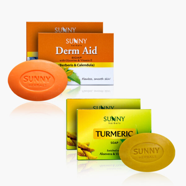 DERM AID SOAP (2x75G) & TURMERIC SOAP (2x75G)