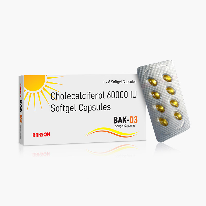 BAK D3 (Cholecalciferol 60000 IU) – 8 CAPSULES