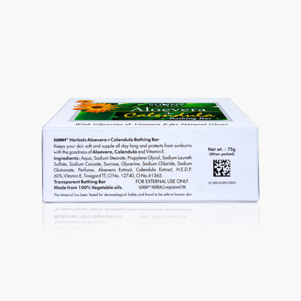 ALOEVERA CALENDULA BATHING BAR 75 GM WITH HAIR REVIVER 30 ML (PACK OF 3 PCS SOAP WITH 1 PC HAIR REVIVER)