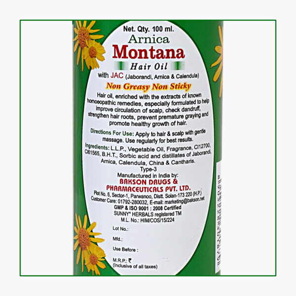 ARNICA MONTANA HAIR OIL (WITH JAC)-100 ML