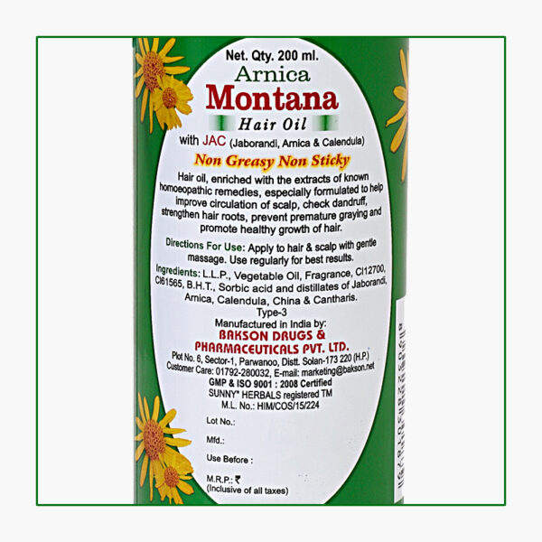 ARNICA MONTANA HAIR OIL (WITH JAC)-200 ML