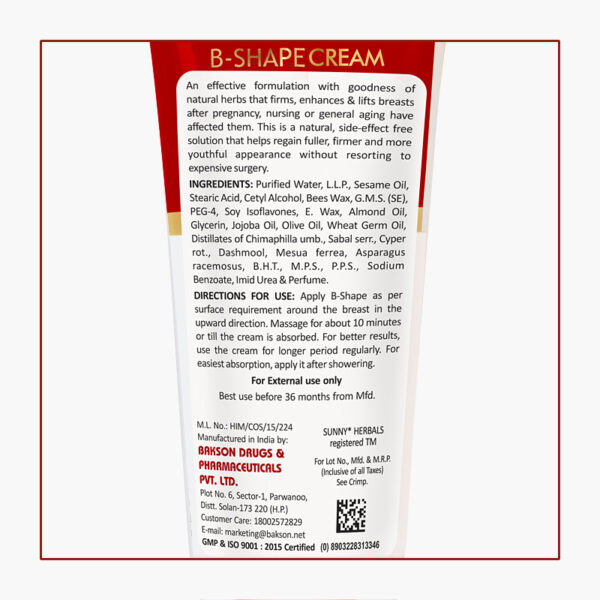 B-SHAPE CREAM-100GMS