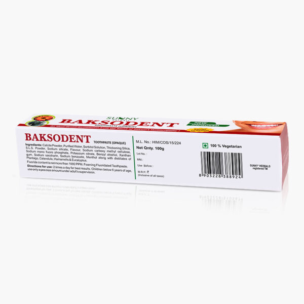 BAKSODENT TOOTHPASTE OPAQUE -100GM