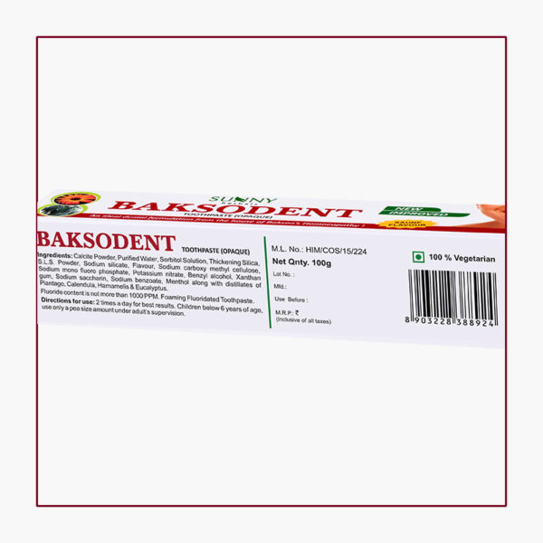 BAKSODENT TOOTHPASTE OPAQUE -100GM