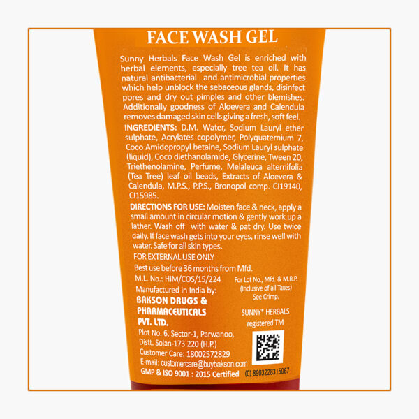 FACE WASH GEL WITH TEA TREE OIL-110GMS