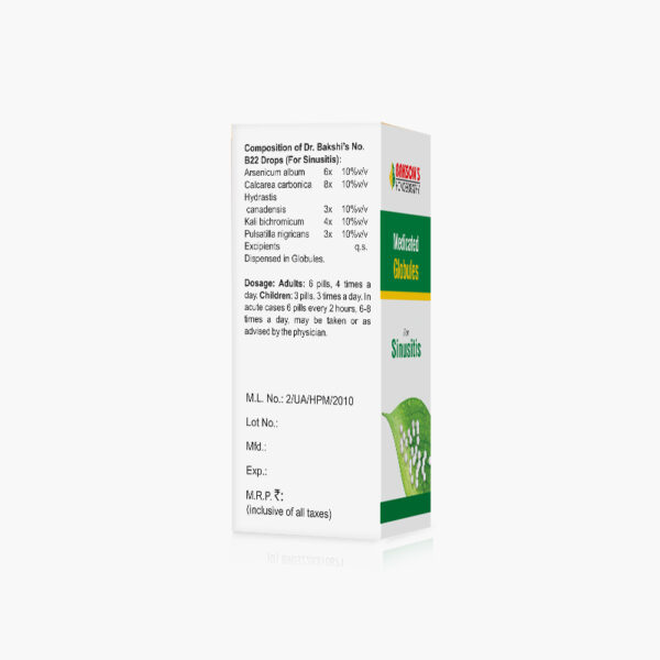 MEDICATED GLOBULES FOR SINUSITIS