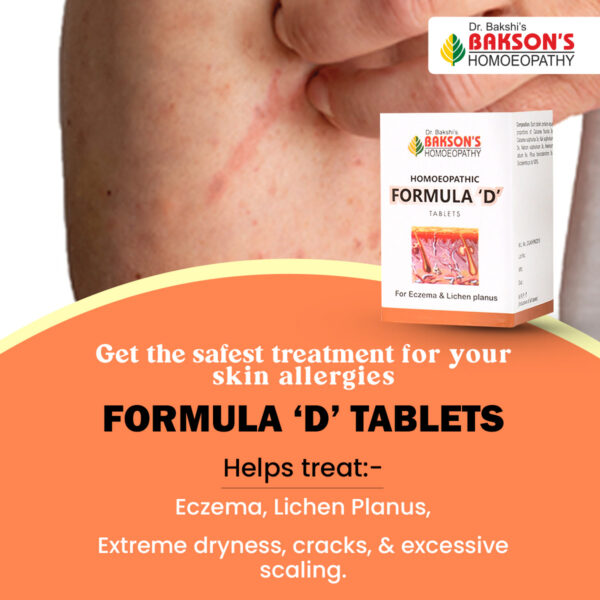 BAKSON HOMOEOPATHIC FORMULA 'D' TABLETS