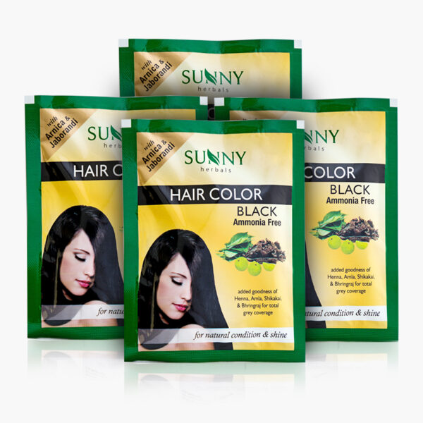 SUNNY HERBALS HAIR COLOR-BLACK (PACK OF 4)