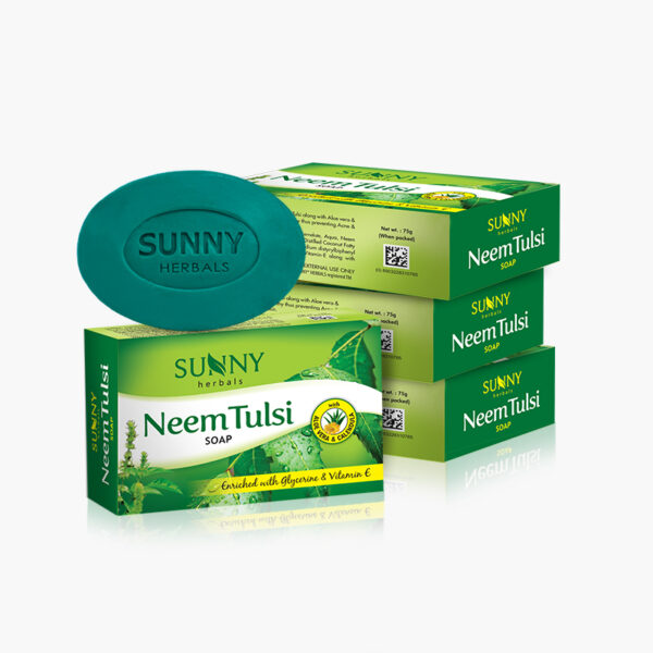 SUNNY HERBALS NEEM TULSI SOAP (PACK OF 4)