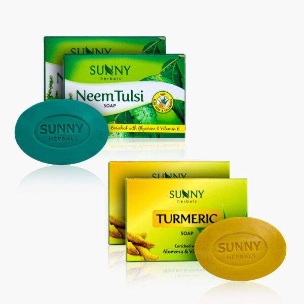 NEEM TULSI SOAP (2x75G) & TURMERIC SOAP (2X75G)