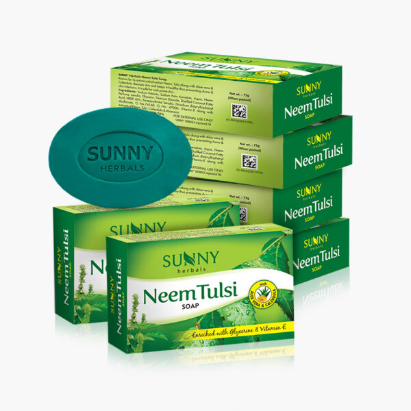 SUNNY HERBALS NEEM TULSI SOAP (PACK OF 6)